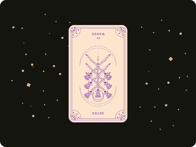 Reversed Seven of Wands by Ceerly