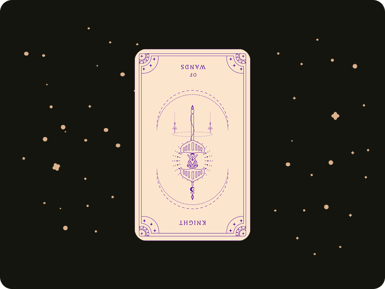 Reversed Knight of Wands by Ceerly