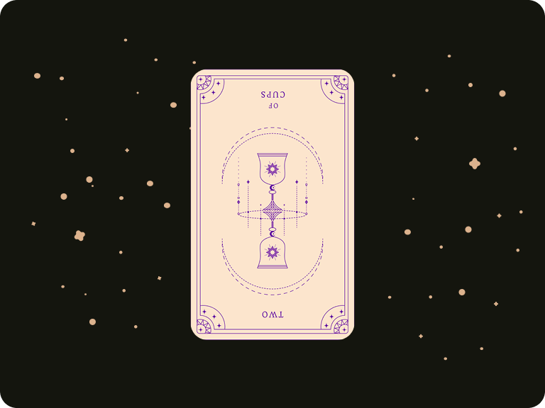 Reversed Two of Cups by Ceerly