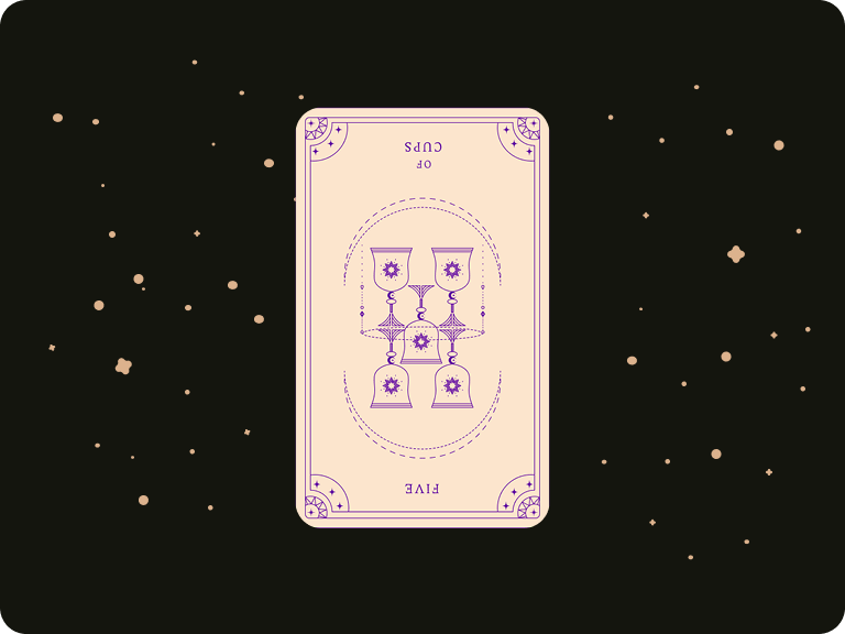 Reversed Five of Cups by Ceerly 